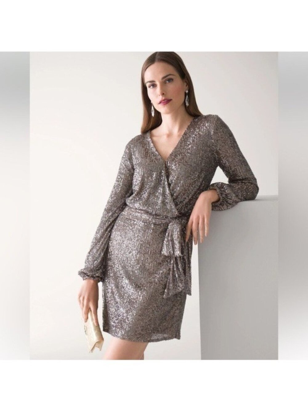White House Black Market Sequin Dress Small